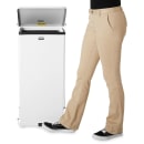 Rubbermaid FGST24EPLWH 13 gal Square Plastic Step Trash Can, 15"L x 15"W x 30"H, White thumbnail 6