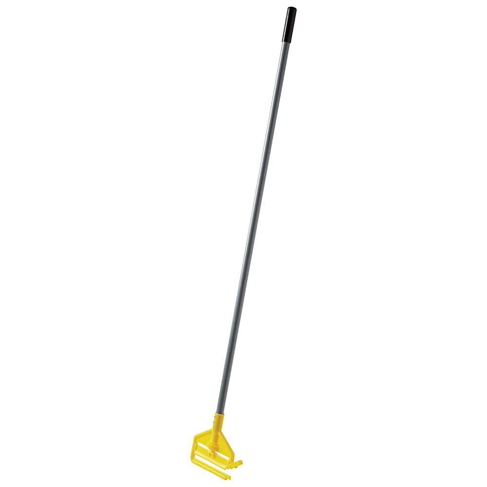 Rubbermaid FGH14600GY00 60" Invader Wet Mop Handle - 1" Headbands, Plastic, Yellow/Gray