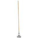 Rubbermaid FGH516000000 60" E-Z Change Wet Mop Handle - 1" Headbands, Wood/Steel thumbnail 3