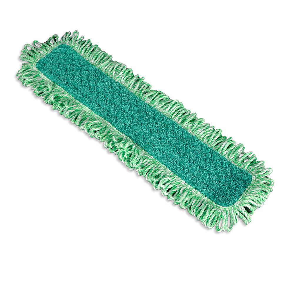 Rubbermaid FGQ42600GR00 24" Hygen Dust Pad with Fringe - Microfiber, Green