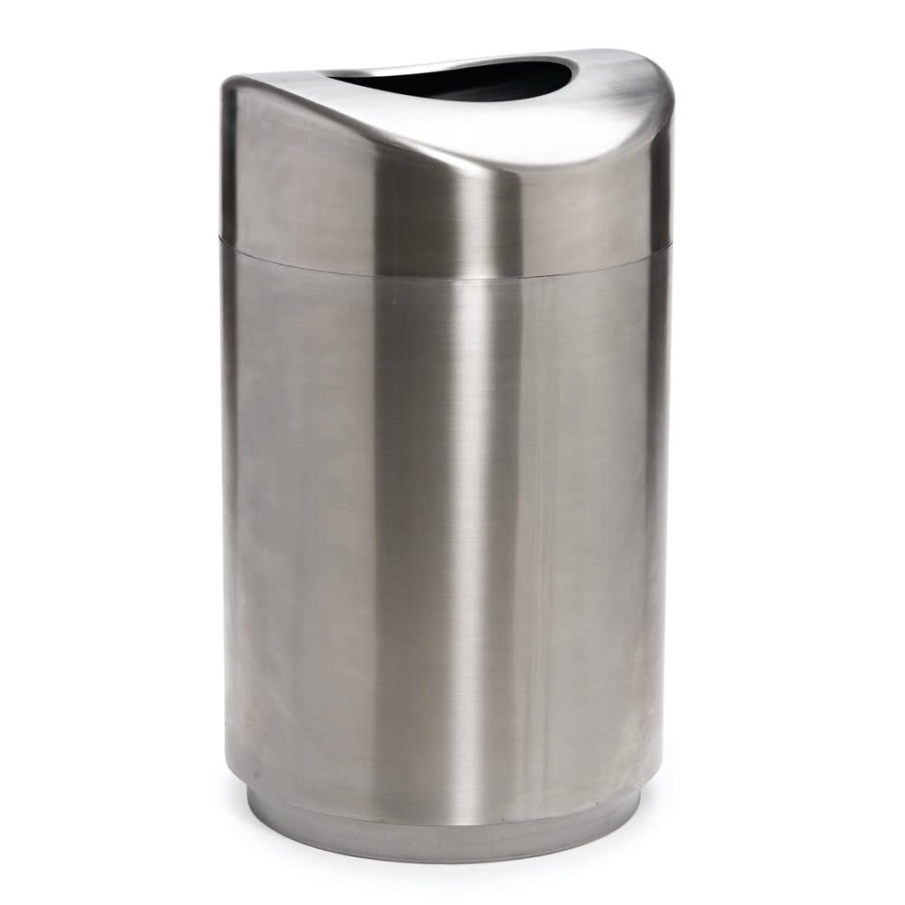 Rubbermaid FGR2030SSPL 30 gal Indoor Decorative Trash Can - Metal, Stainless Steel