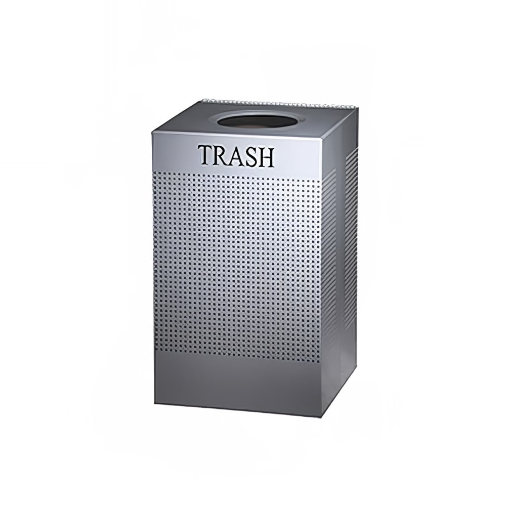 Rubbermaid FGSC18EPLSM 20-gal Indoor Decorative Trash Can - Metal, Silver