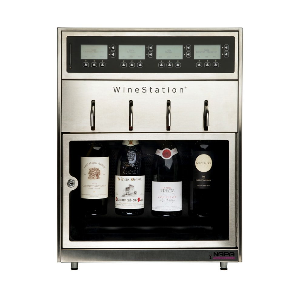 Napa Technology MX4-Q3S WineStation Quartet Classic Staff Service Dispensing System - (4) Taps, 110-220v