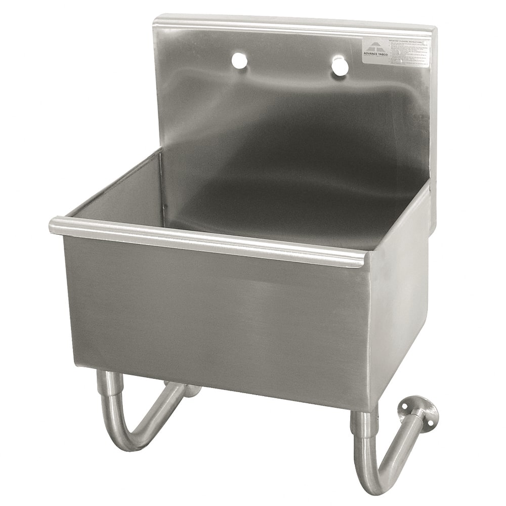 Advance Tabco 19-18-23 Wall Mount Commercial Hand Sink w/ 23"L x 16"W x 8"D Bowl, Basket Drain