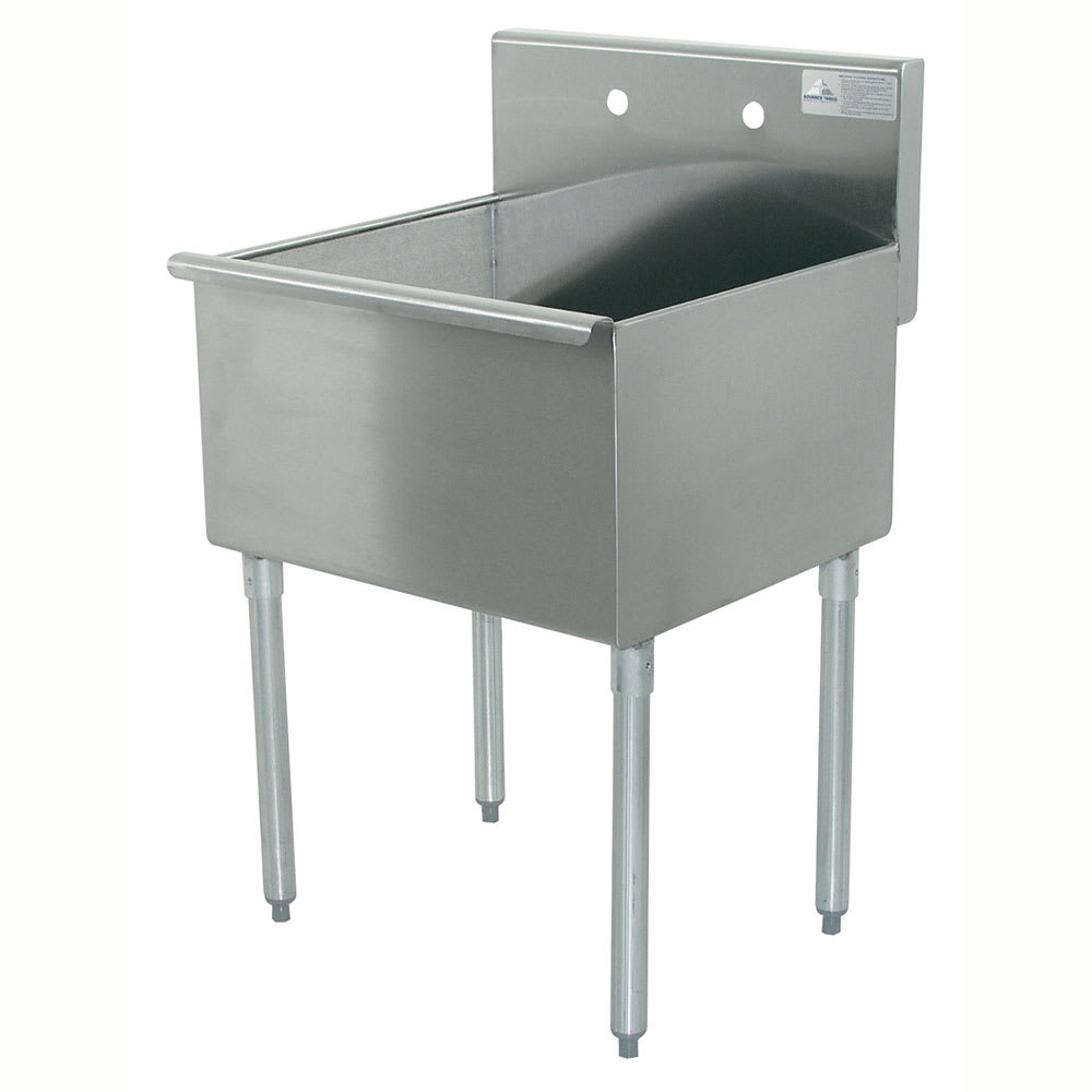 Advance Tabco 4-1-36 36" 1 Compartment Sink w/ 36"L x 21"W Bowl, 14" Deep