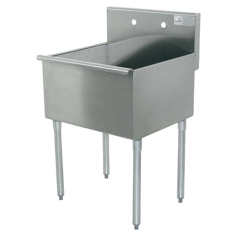 Advance Tabco 6-1-24 24" 1 Compartment Sink w/ 24"L x 21"W Bowl, 14" Deep