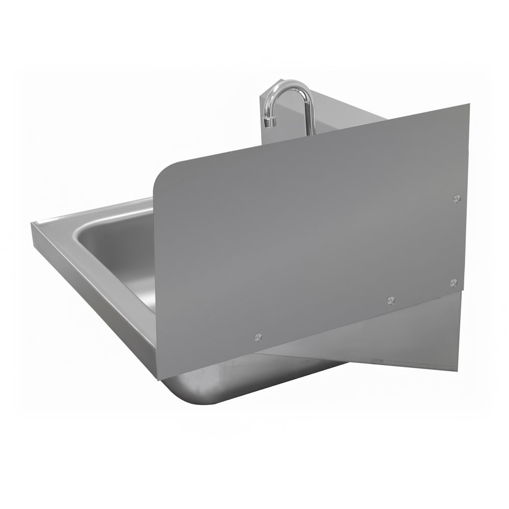 Advance Tabco 7-PS-11C 12" Tall Welded Side Splash for Hand Sinks - 16" x 20" Bowls