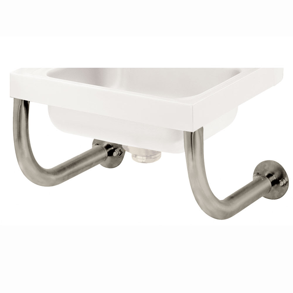Advance Tabco 7-PS-24 Tubular Wall Support Brackets for Sinks - 10x14" Bowl, Splash Mount Faucet
