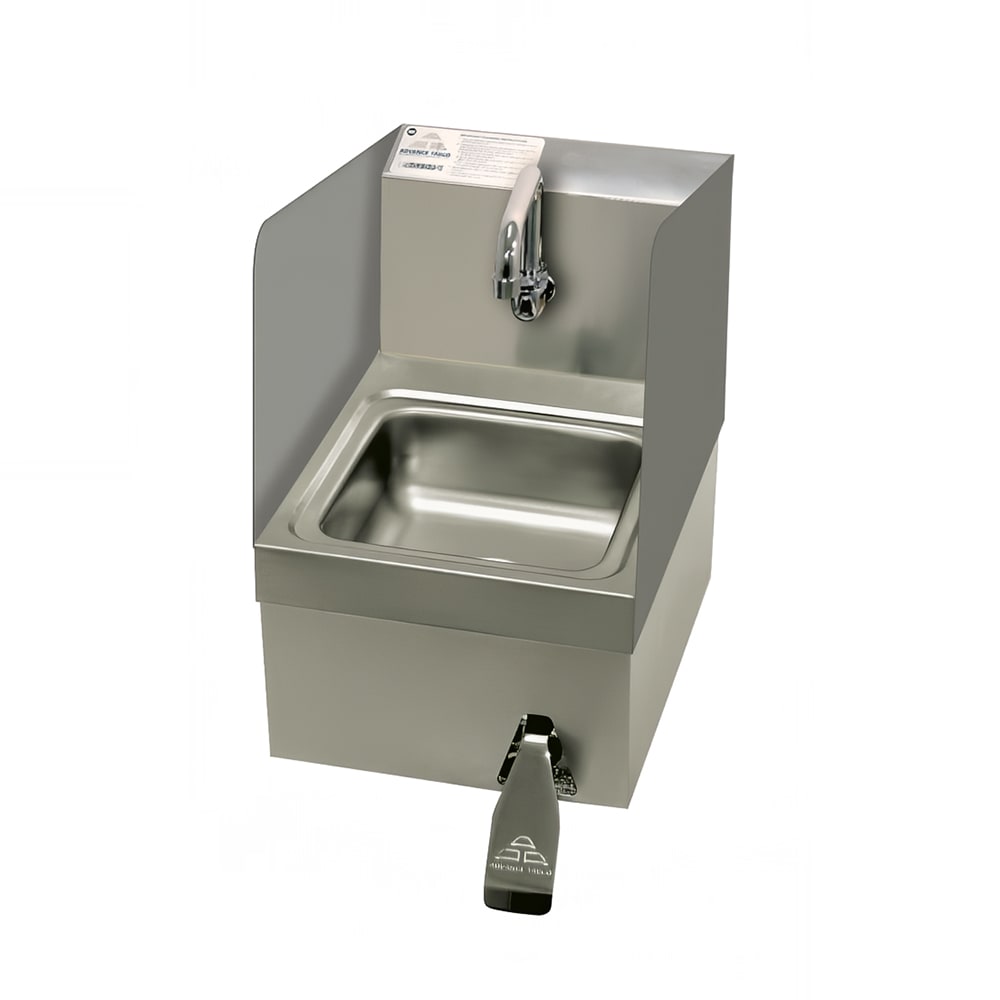 Advance Tabco 7-PS-58-2X Wall Mount Commercial Hand Sink w/ 9"L x 9"W x 5"D Bowl, Knee Valve
