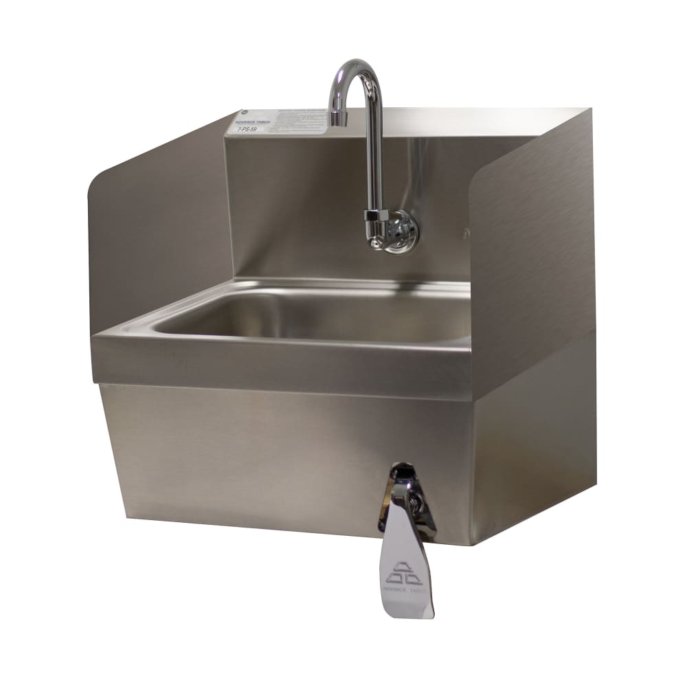 Advance Tabco 7-PS-59 Wall Mount Commercial Touchless Hand Sink w/ 14"L x 10"W x 5"D Bowl, Basket Drain
