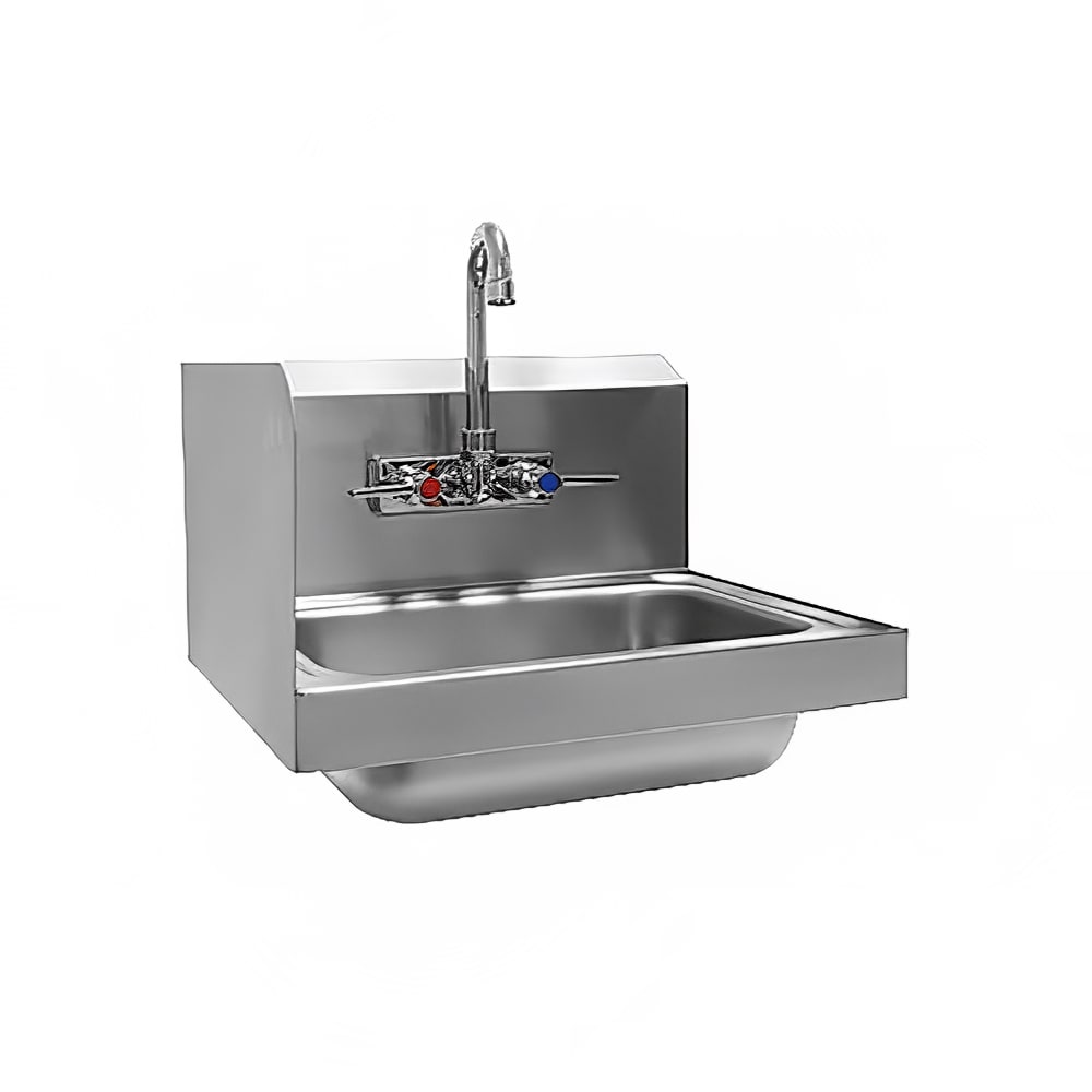 Advance Tabco 7-PS-66L-1X Wall Mount Hand Sink w/ 14"L x 10"W x 5"D Bowl, Gooseneck Faucet