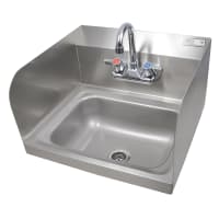 Advance Tabco 7-PS-66-NF Wall Mount Commercial Hand Sink w/ 14"L x 10"W x 5"D Bowl, Side Splashes thumbnail 2