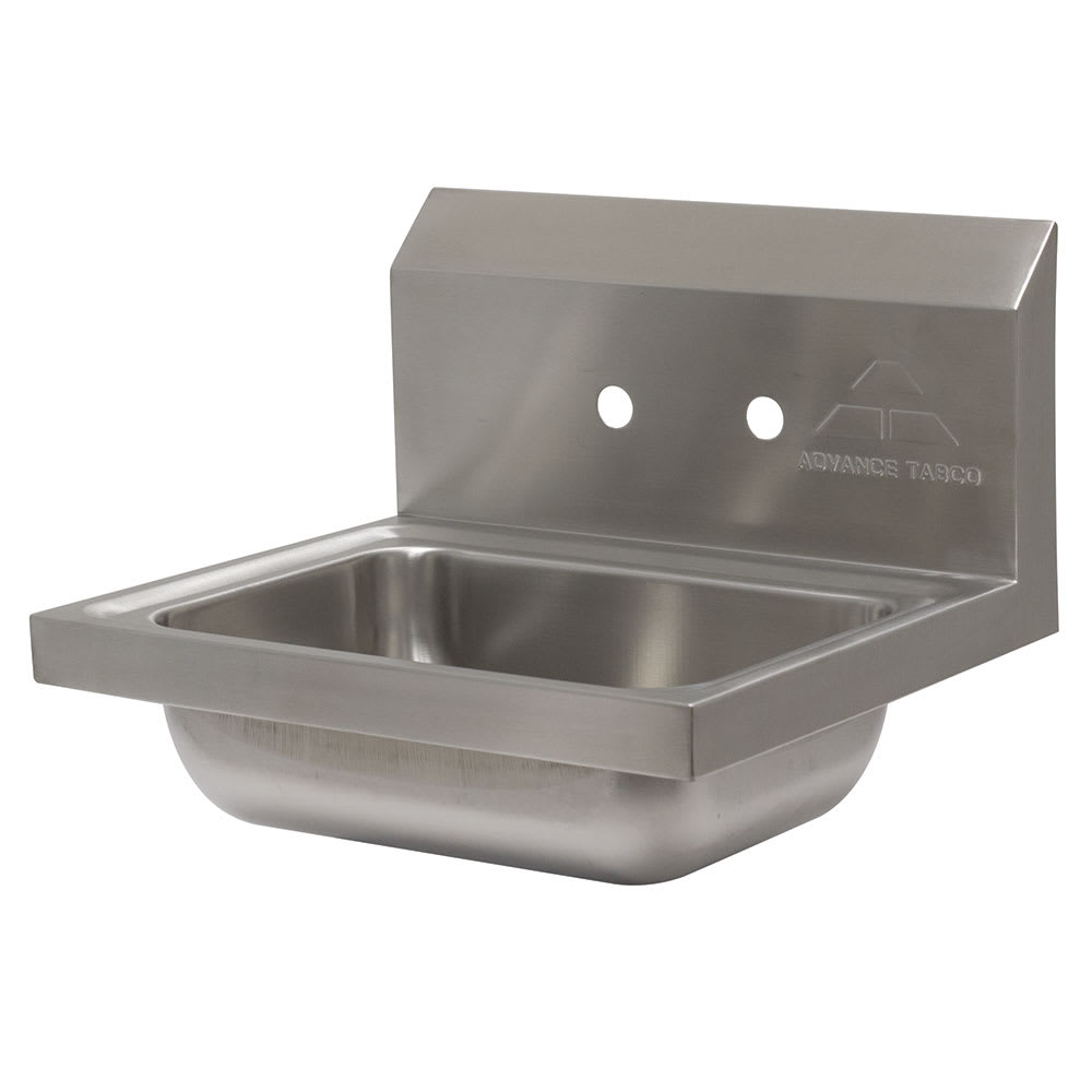 Advance Tabco 7-PS-70 Wall Mount Commercial Hand Sink w/ 14"L x 10"W x 5"D Bowl, Basket Drain