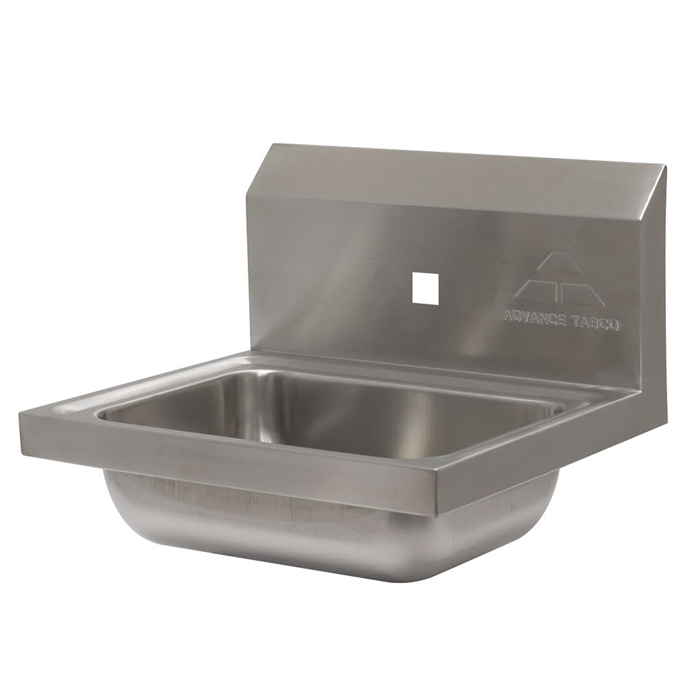 Advance Tabco 7-PS-71 Wall Mount Commercial Hand Sink w/ 14"L x 10"W x 5"D Bowl, Basket Drain