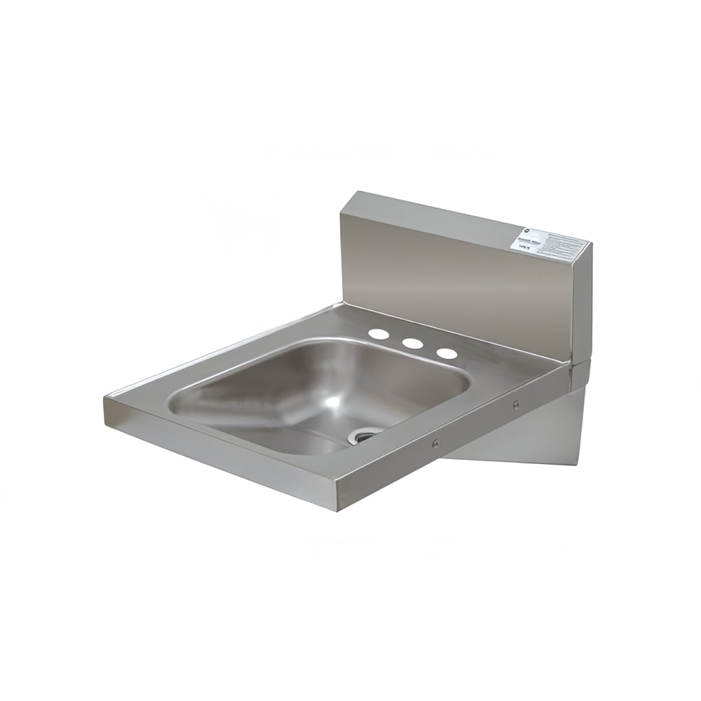 Advance Tabco 7-PS-75 Wall Mount Commercial Hand Sink w/ 14"L x 16"W x 5"D Bowl, Basket Drain