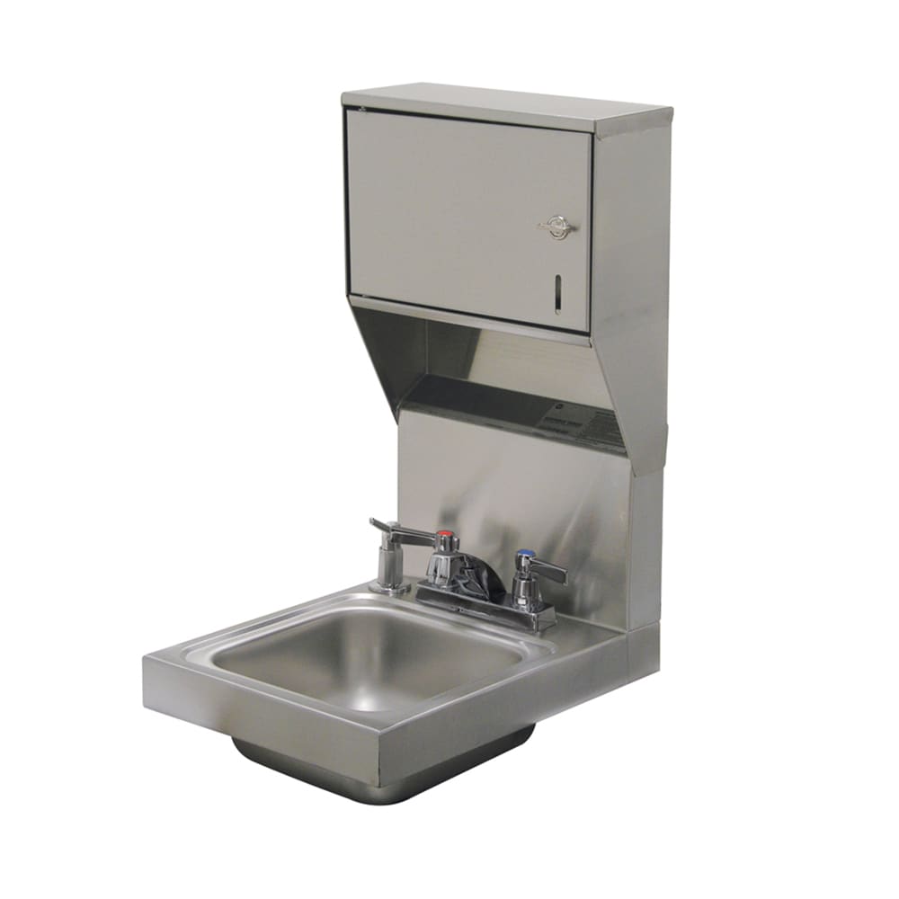 Advance Tabco 7-PS-83 Wall Mount Commercial Hand Sink w/ 9"L x 9"W x 5"D Bowl, Soap Dispenser