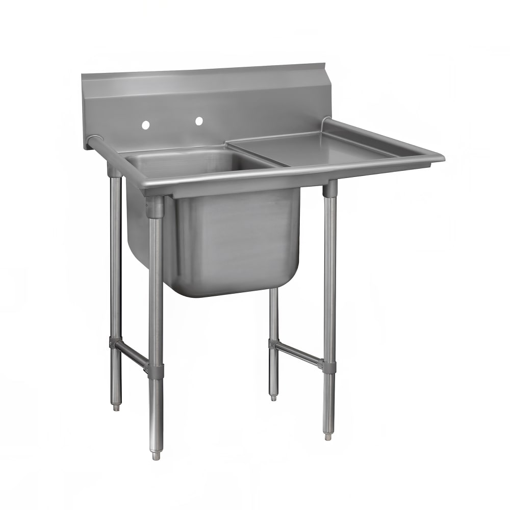 Advance Tabco 9-1-24-24R 46" 1 Compartment Sink w/ 16"L x 20"W Bowl, 12" Deep