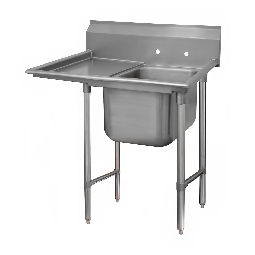 Advance Tabco 93-1-24-24L 46" 1 Compartment Sink w/ 16"L x 20"W Bowl, 12" Deep