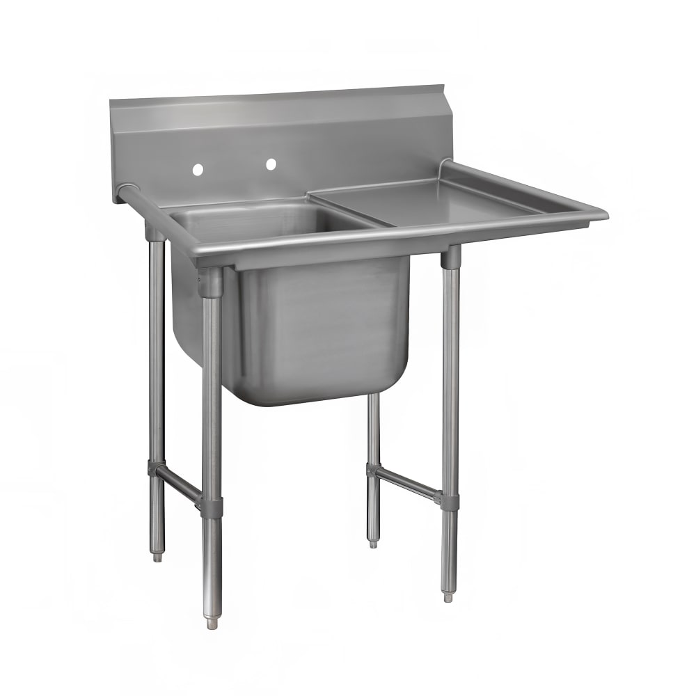 Advance Tabco 93-1-24-36R 58" 1 Compartment Sink w/ 16"L x 20"W Bowl, 12" Deep