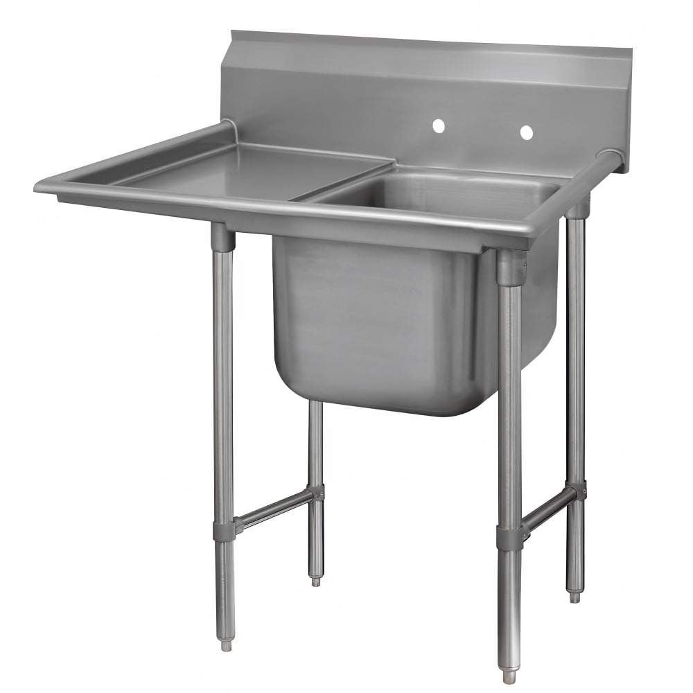 Advance Tabco 93-81-20-24L 50" 1 Compartment Sink w/ 20"L x 28"W Bowl, 12" Deep