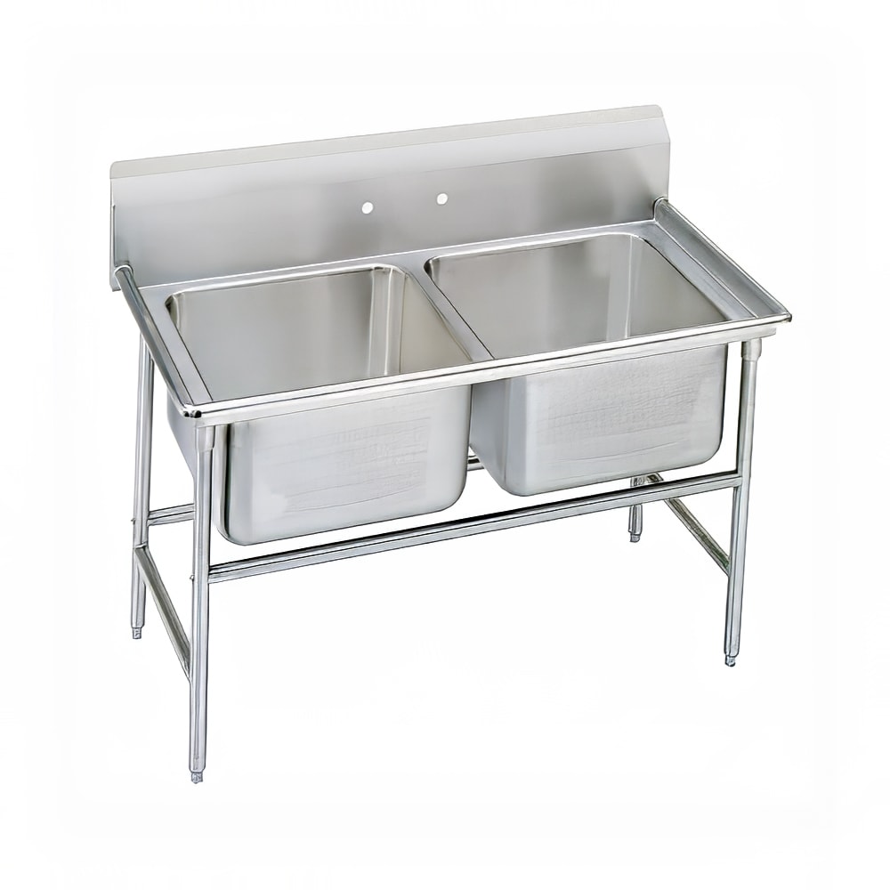 Advance Tabco 94-2-36 46" 2 Compartment Sink w/ 16"L x 20"W Bowl, 14" Deep
