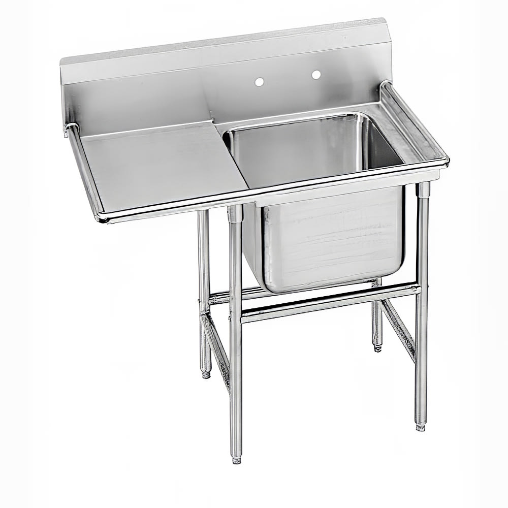 Advance Tabco 94-81-20-36L 62" 1 Compartment Sink w/ 20"L x 28"W Bowl, 14" Deep