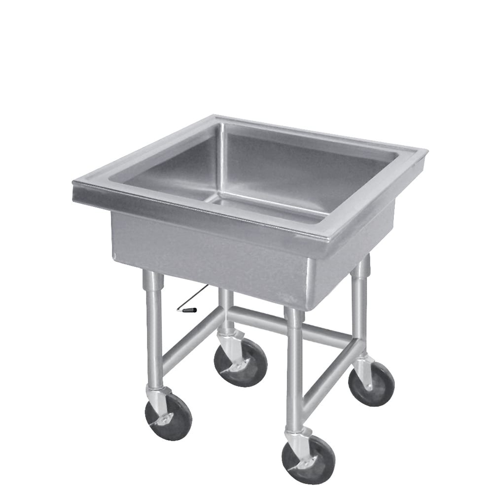 Advance Tabco 9-FMS-20 34"H Portable Soak Sink w/ 8"D Bowl, Drain Connection