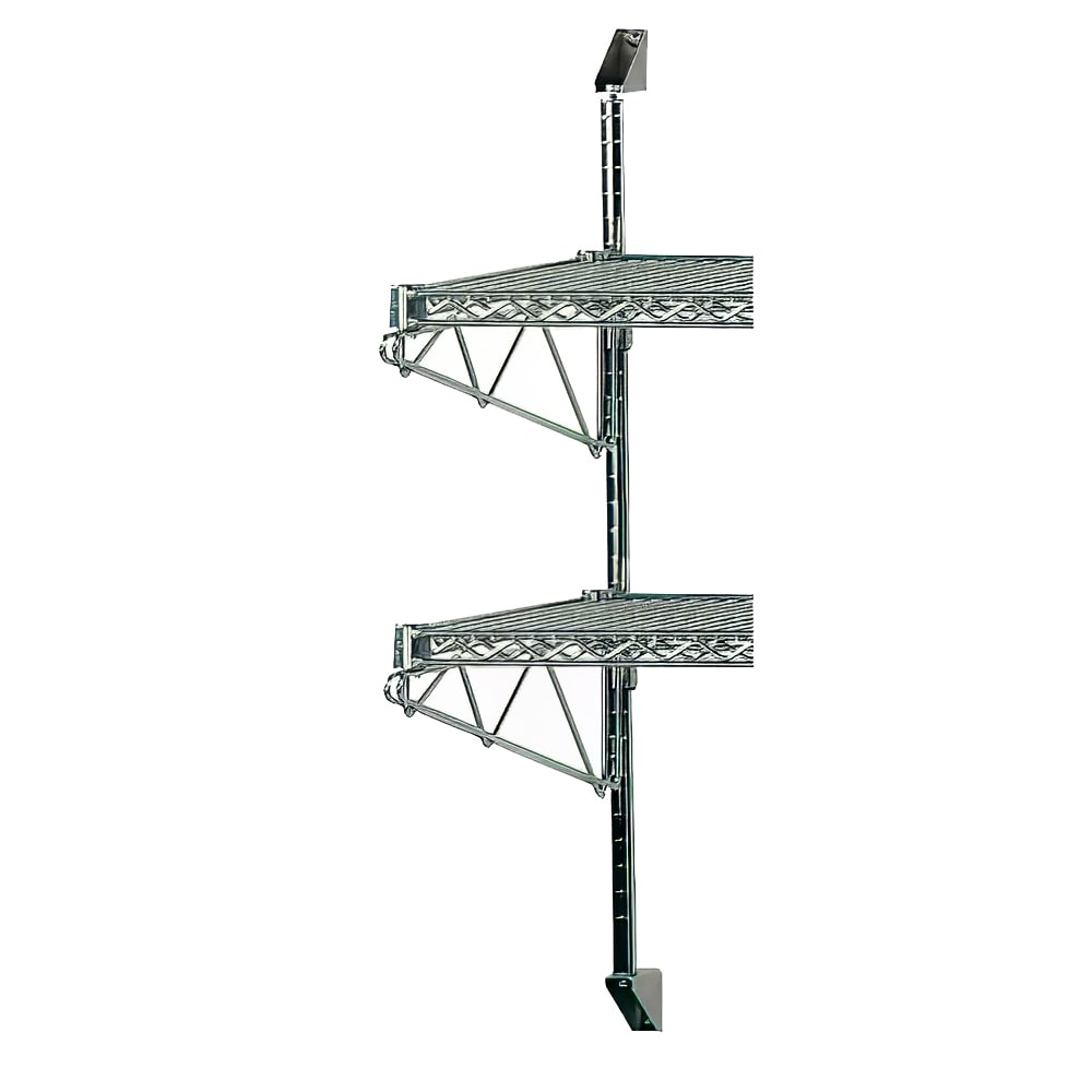 Advance Tabco AB2-14 Post & Brackets for 14" Deep Wall Mounted Shelf w/ Hardware, Chrome