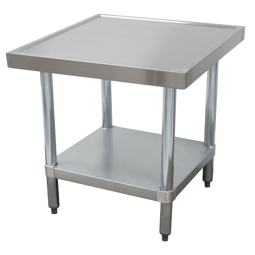 Advance Tabco AG-MT-242 24" Mixer Table w/ Galvanized Undershelf Base & Marine Edge, 24"D