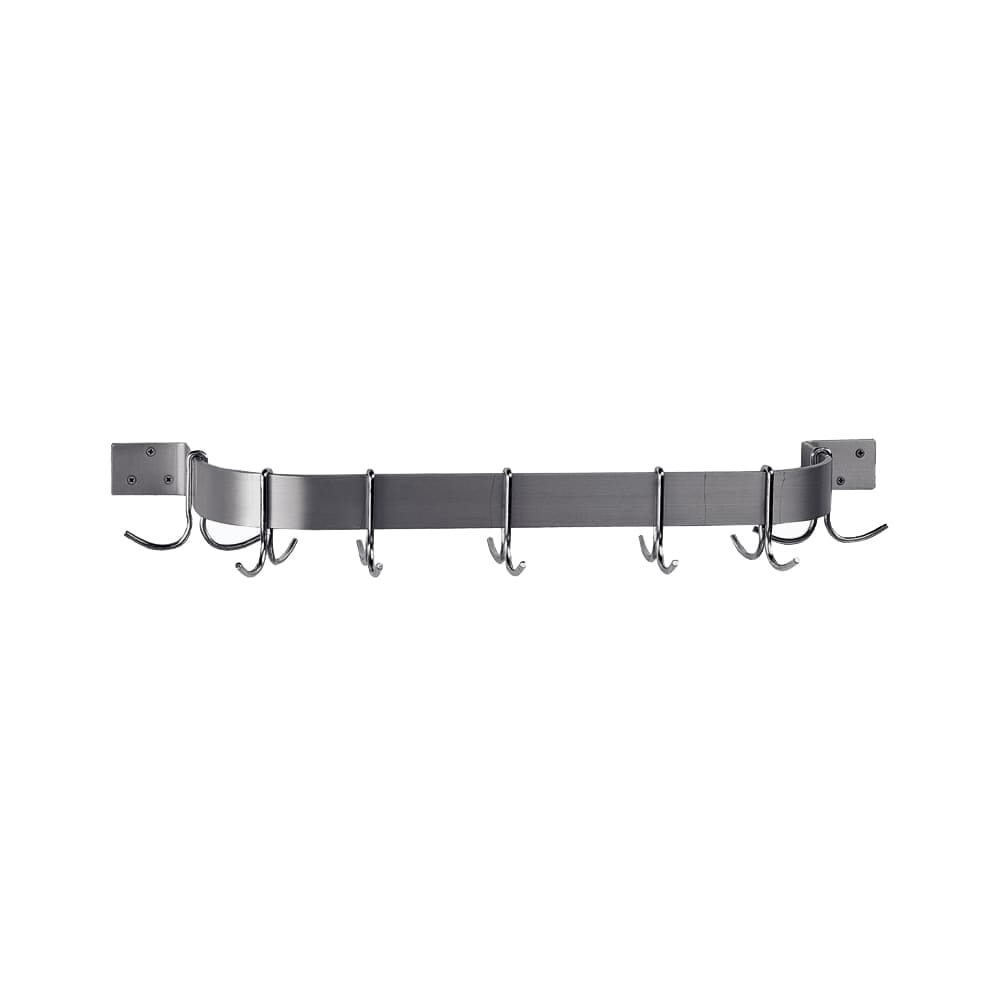 Advance Tabco ALW-24 24" Wall-Mount Pot Rack w/ (6) Double Hooks, Aluminum