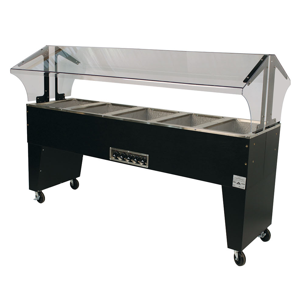 Advance Tabco B5-240-B-SB 77 3/4" Hot Food Table w/ (5) Wells & Open Base, 208 240v/1ph