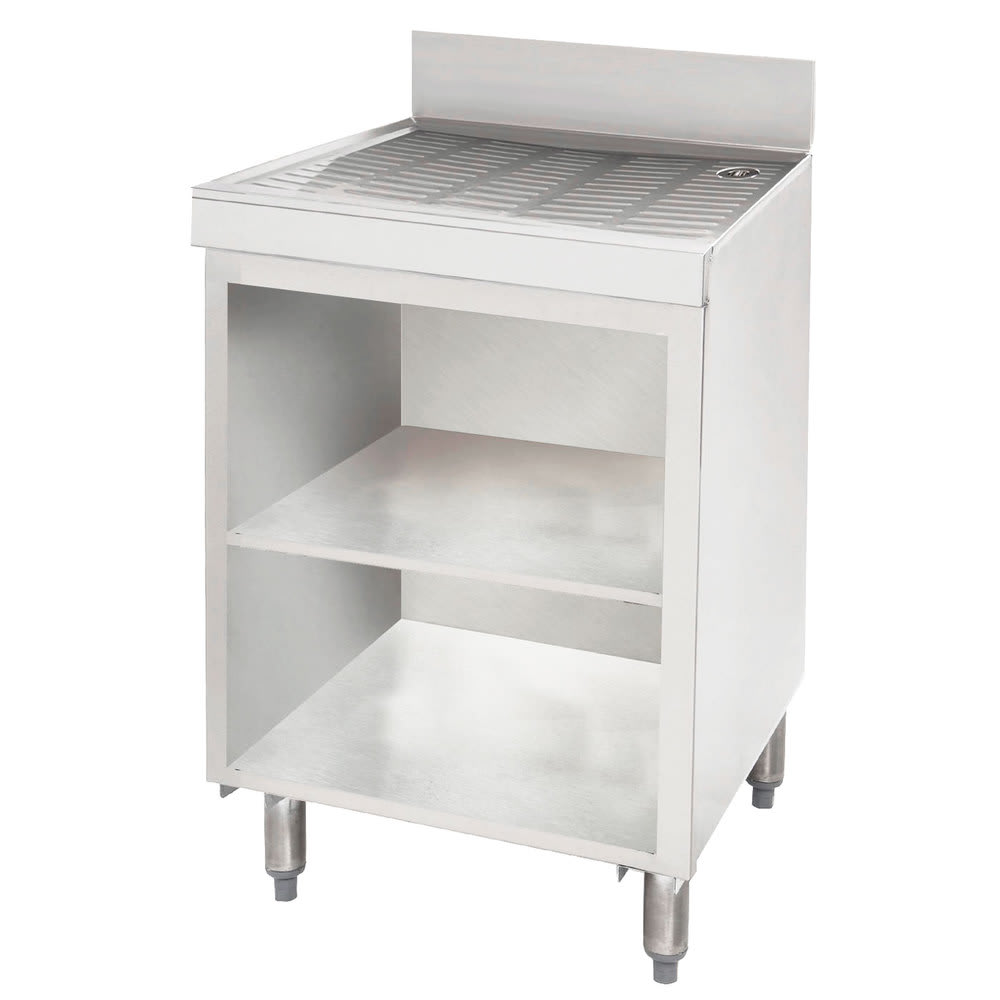Advance Tabco CRD-2BM Under Bar Drainboard Cabinet w/ 4" Backsplash - 24" x 21" x 33", Stainless