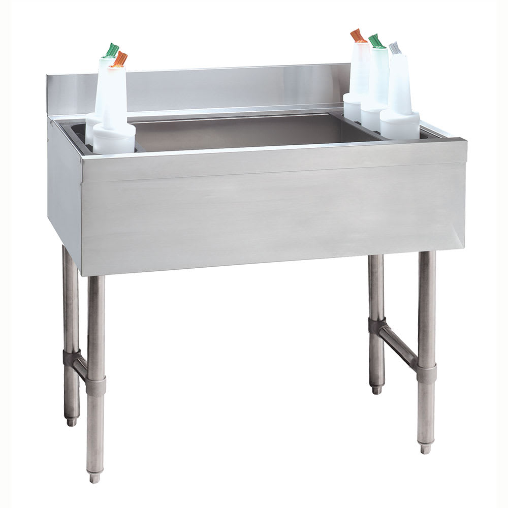 Advance Tabco CRI-12-24 24" Underbar Basics™ Cocktail Station w/ 77 lb Ice Bin, Stainless Steel