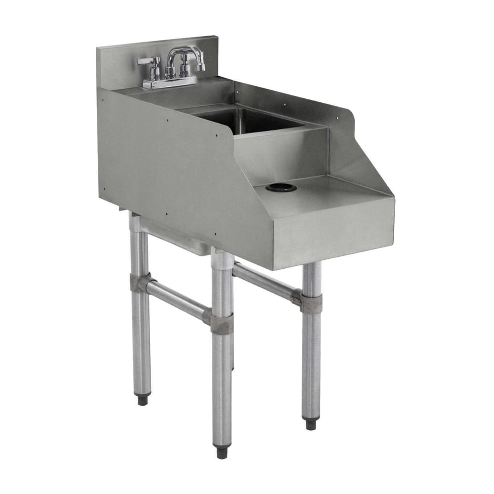 Advance Tabco CR-RS-18-X 18" Underbar Blender Recess Station w/ Dump Sink & Faucet