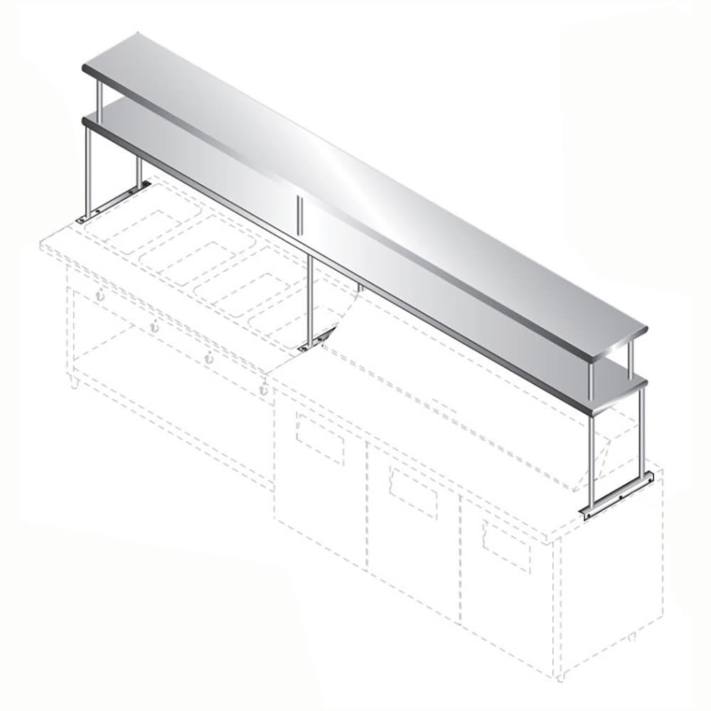 Advance Tabco CU-18-84-2 84" Solid Table Mounted Shelving