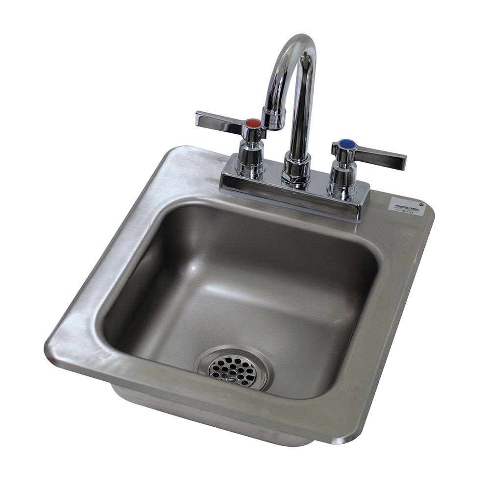 Advance Tabco DI-1-25 (1) Compartment Drop-in Sink - 9" x 9", Drain Included