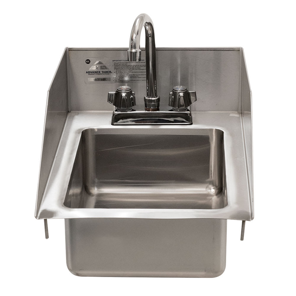 Advance Tabco DI-1-5SP-EC 12" 1 Compartment Sink w/ 10" x 14" x 5" Bowl