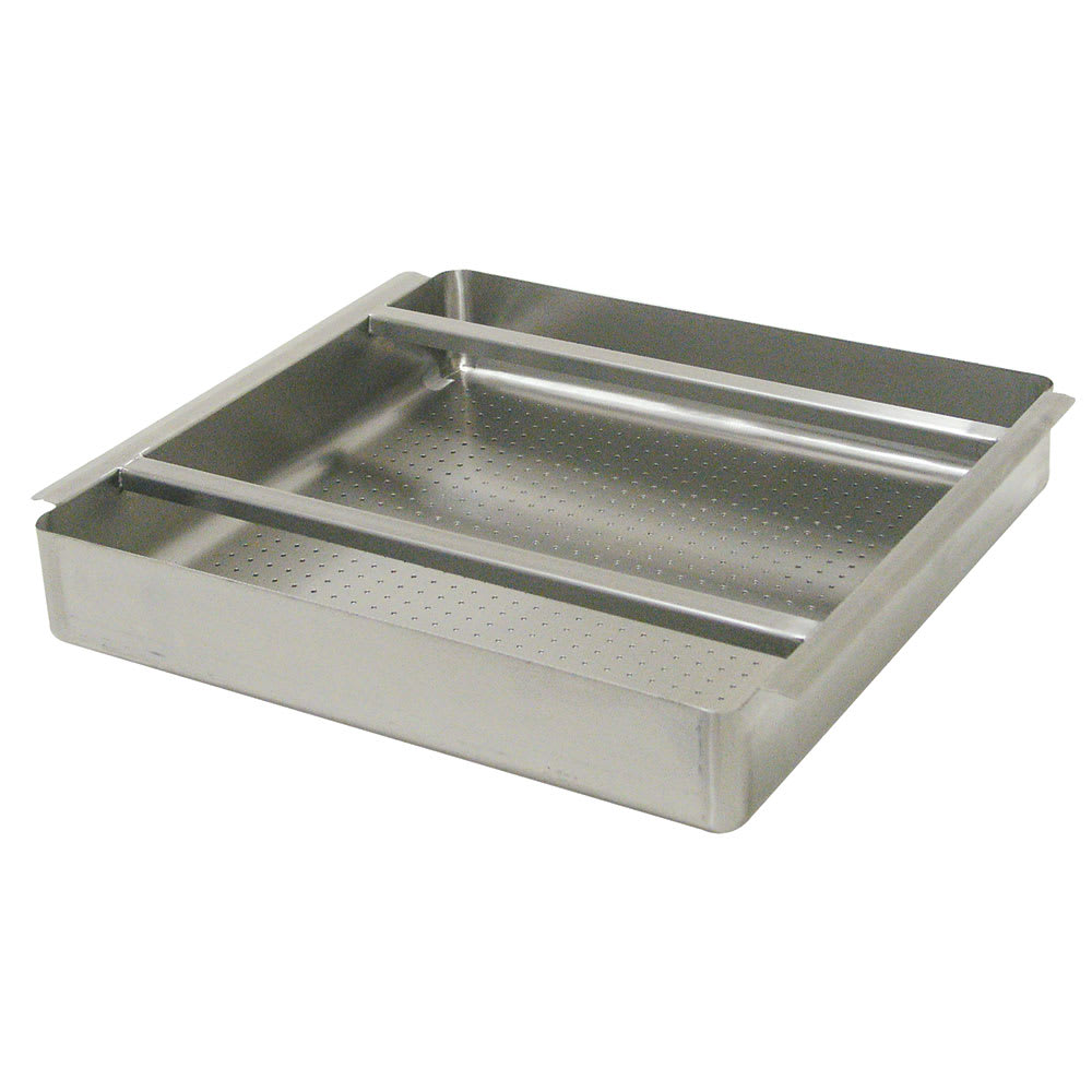 Advance Tabco DTA-100-EC Pre Rinse Basket - Welded Slide Bar, 19 1/2" x 19 1/2
