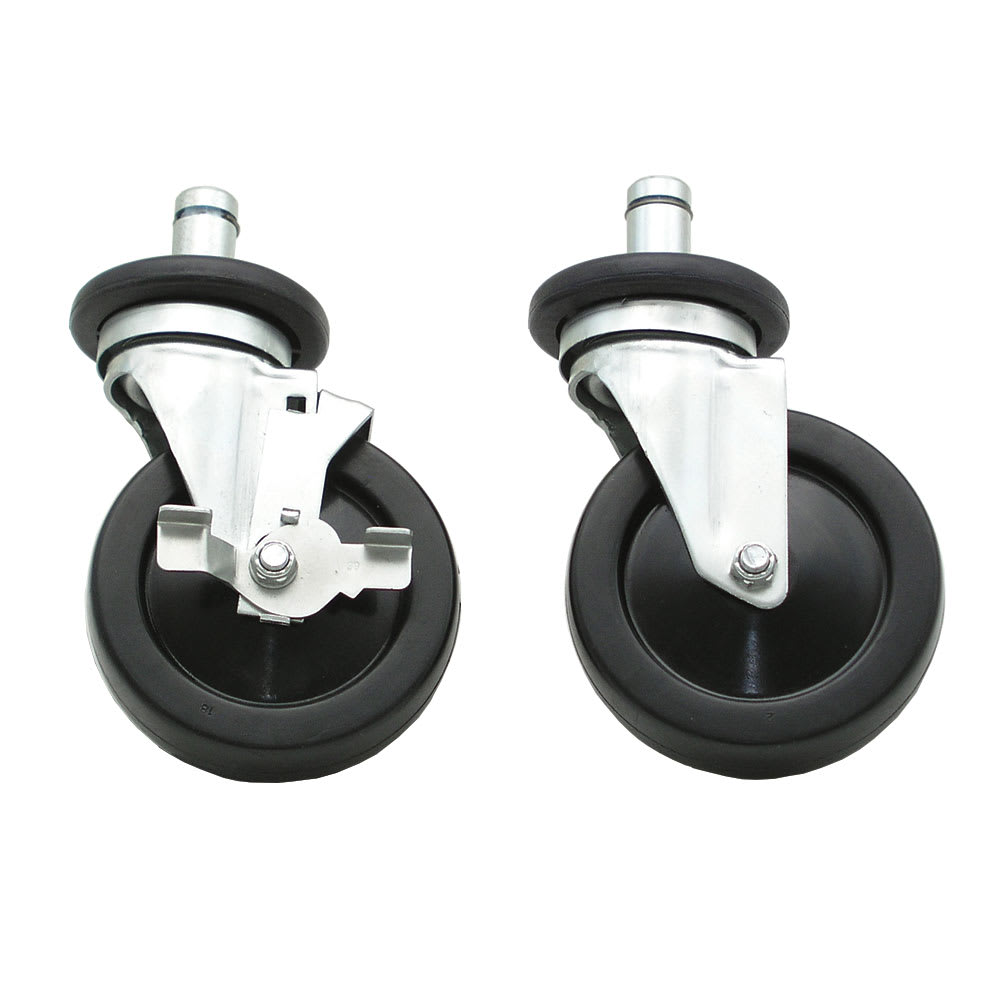 Advance Tabco EC-26 5" Stem Caster Set - (4) Swivel & (2) Brakes