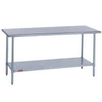 Advance Tabco ELAG-243-X 36" 16 ga Work Table w/ Undershelf & 430 Series Stainless Flat Top thumbnail 2