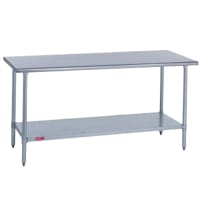 Advance Tabco ELAG-304-X 48" 16 ga Work Table w/ Undershelf & 430 Series Stainless Flat Top thumbnail 2