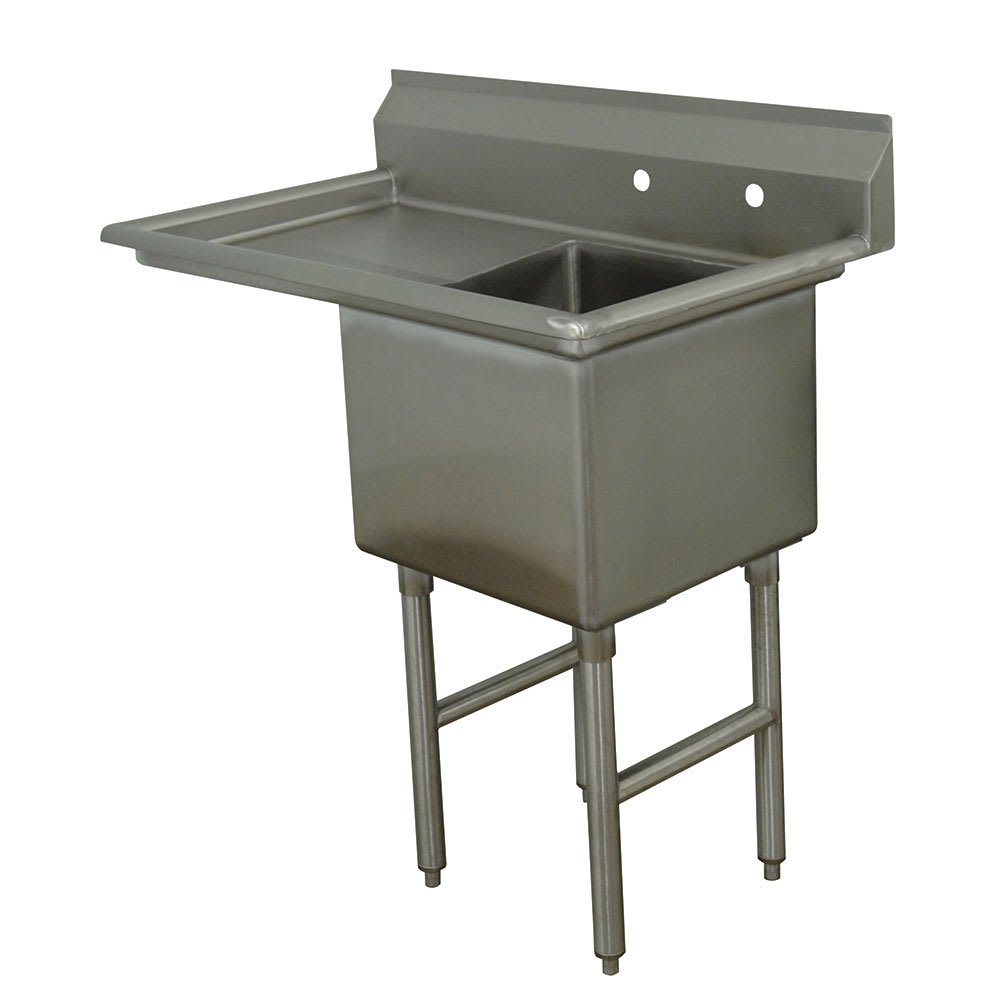 Advance Tabco FC-1-1824-18L 38 1/2" 1 Compartment Sink w/ 18"L x 24"W Bowl, 14" Deep
