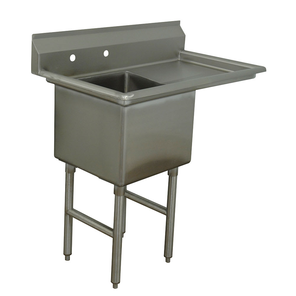 Advance Tabco FC-1-2424-18R 44 1/2" 1 Compartment Sink w/ 24"L x 24"W Bowl, 14" Deep