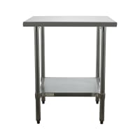 Advance Tabco FLAG-243-X 36" 16 ga Work Table w/ Undershelf & 430 Series Stainless Top, 1 1/2" Backsplash thumbnail 2