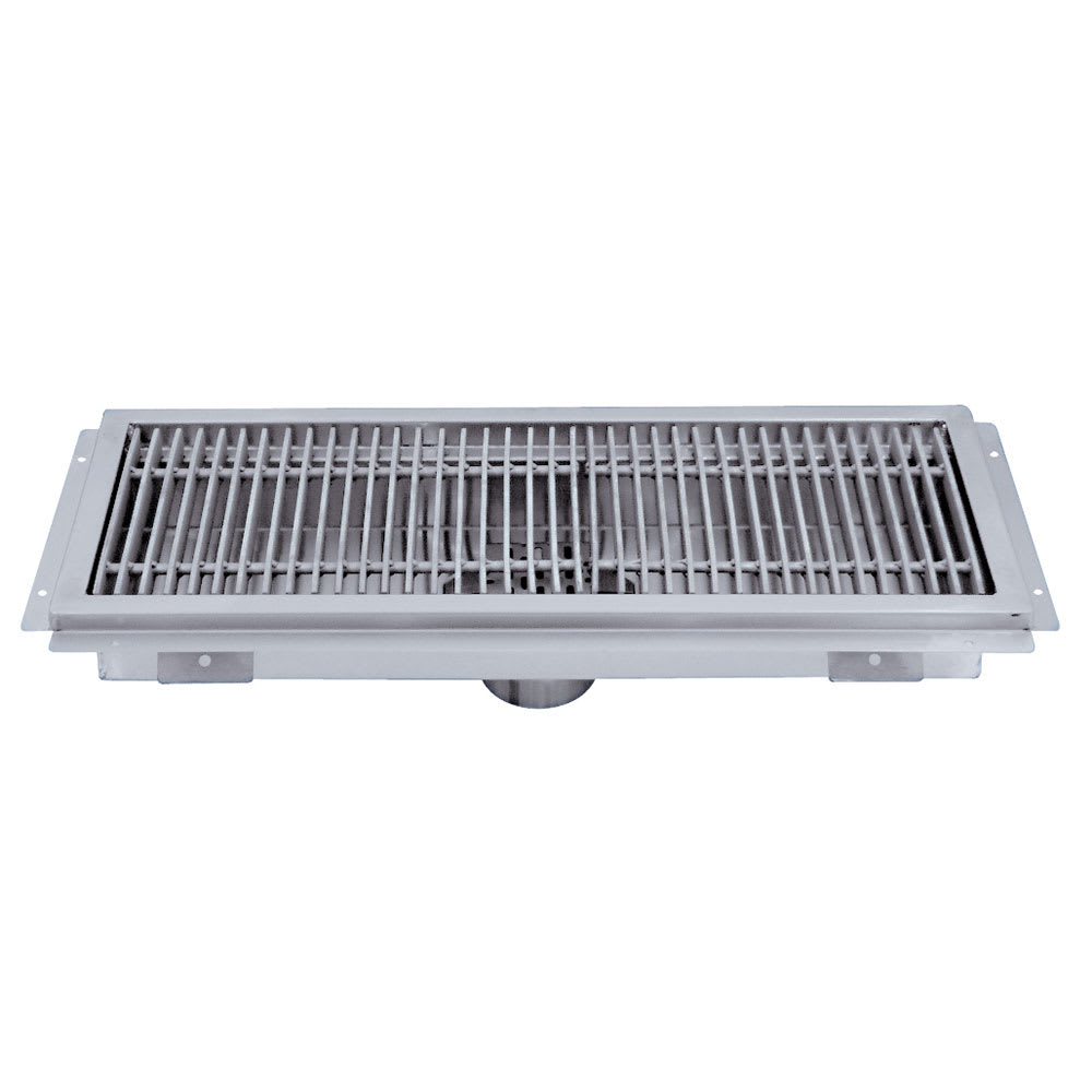 Advance Tabco FRG-24 Floor Water Receptacle - Subway Grating, 12" x 24" x 2", 14 ga 304 Stainless