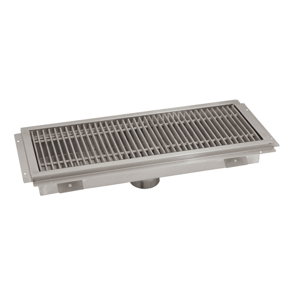 Advance Tabco FTG-1884 Floor Trough - Removable Strainer Basket, 18" x 84" x 4", 14 ga 304 Stainless
