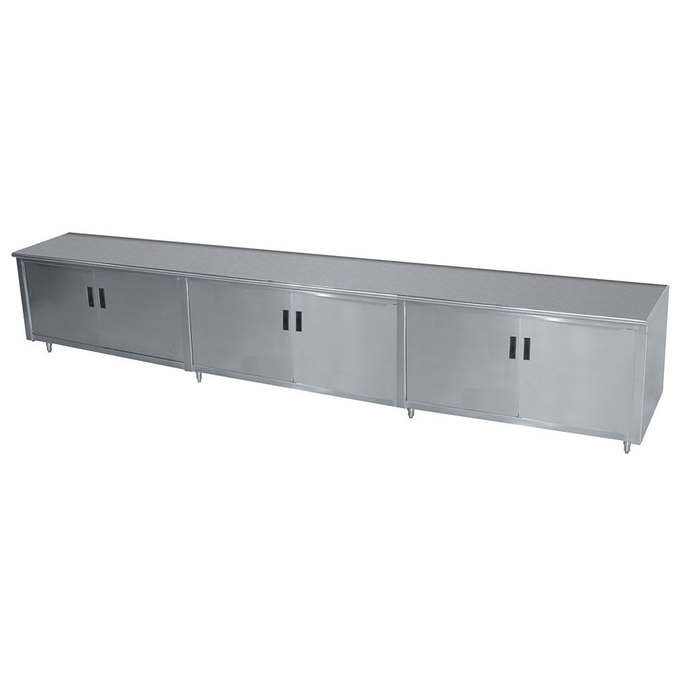 Advance Tabco HB-SS-3612 144" Enclosed Work Table w/ Swing Doors, 36"D