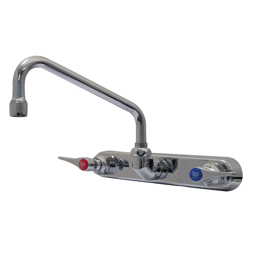 Advance Tabco K-1118 Splash Mount Faucet - 8" Swing Spout, 8" Centers, Lead Free