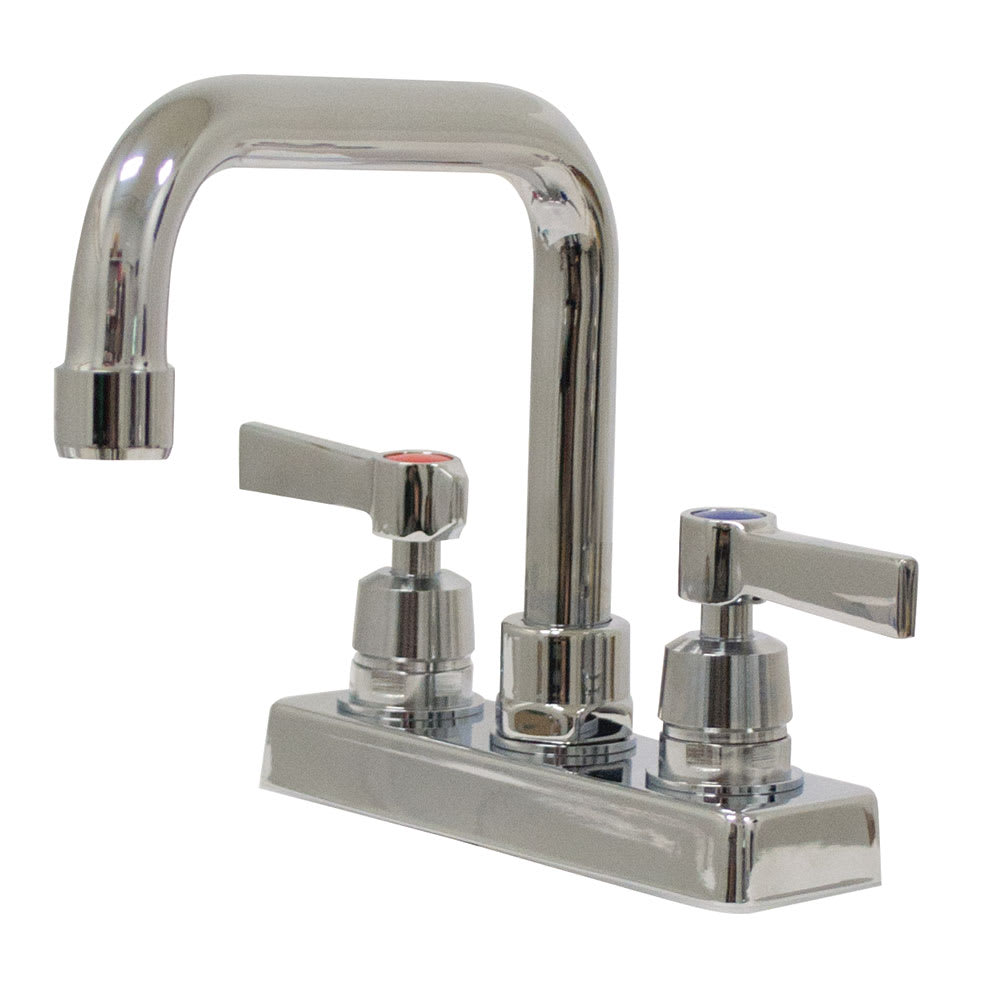 Advance Tabco K-124 Deck Mount Faucet - 6" Spout, 4" Centers, Lead Free