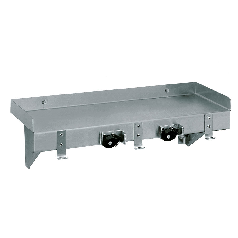 Advance Tabco K-246 Solid Wall Mounted Shelf, 36"W x 8"D, Stainless